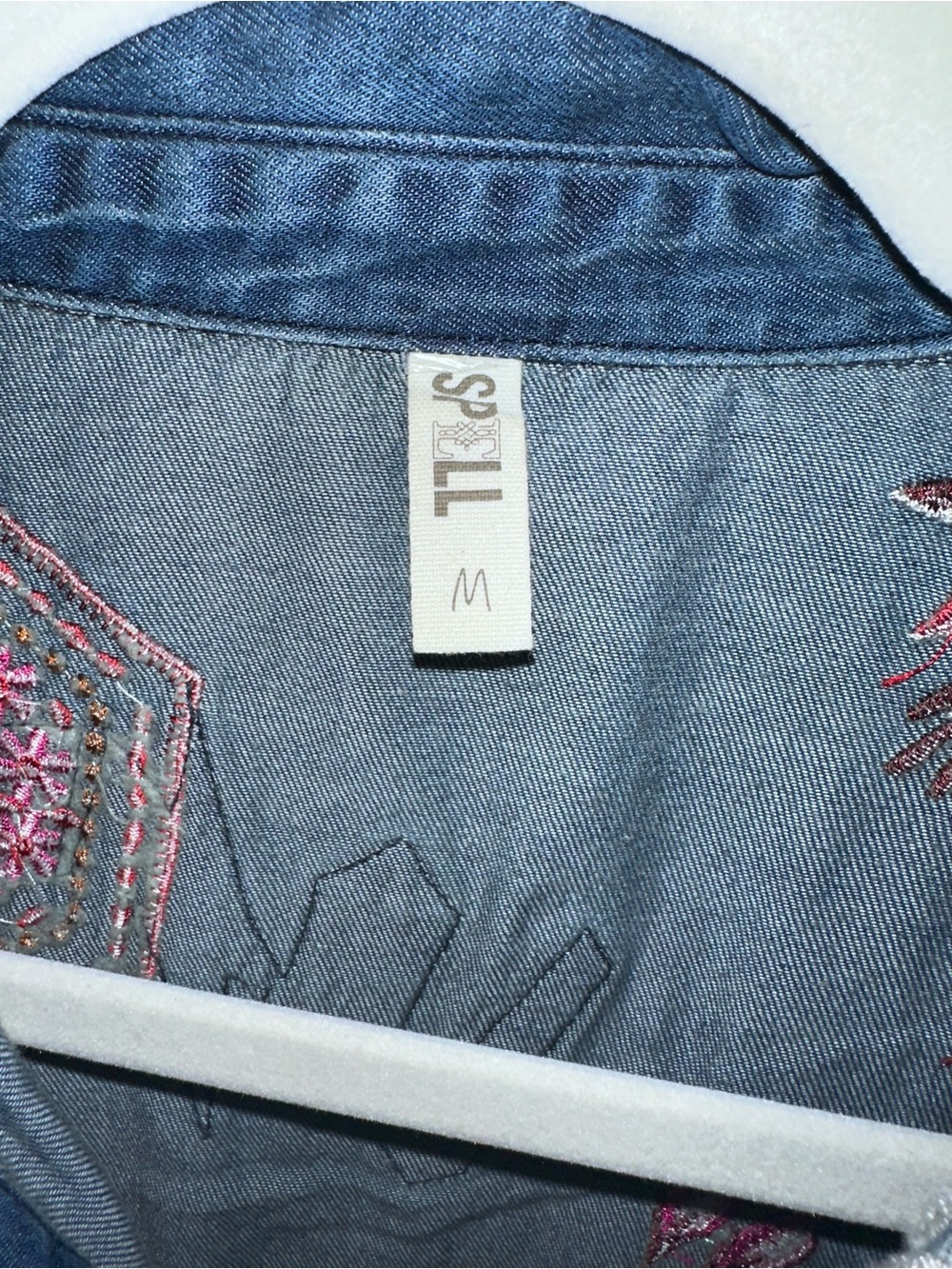 Spell Blue Denim Shirt Jacket Flower child - Picture 5 of 16